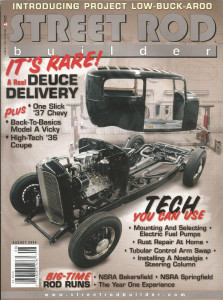 STREET ROD BUILDER 2008 AUG - DEUCE DELIVERY, ELECTRIC FUEL PUMPS, RUST REPAIR